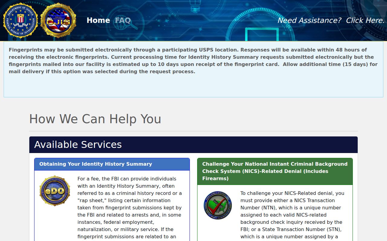 Fingerprint identity history portal compared with Dorchester County sex offender records