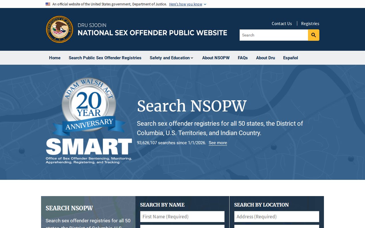 National registry supplement for a Dorchester County sex offender search